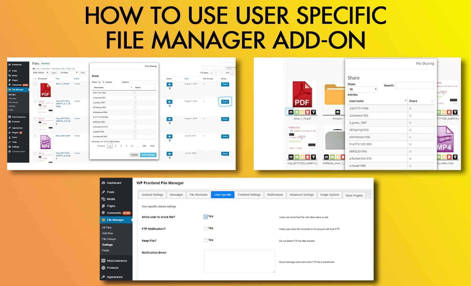 How to Use File Manager User Specific - Screenshots