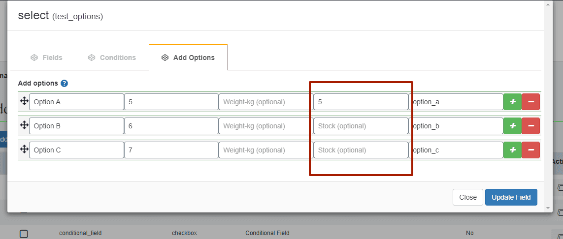 Now PPOM Options has Stock Control