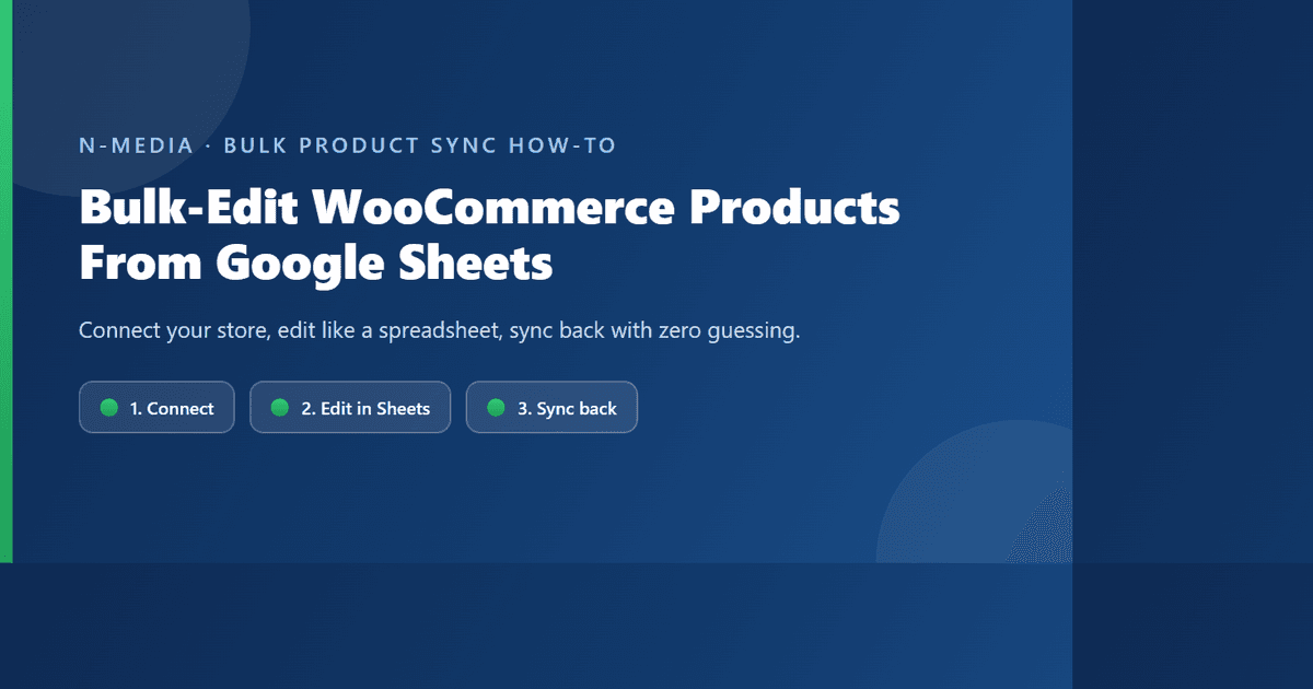 How to Bulk-Edit WooCommerce Products From Google Sheets (Step-by-Step)