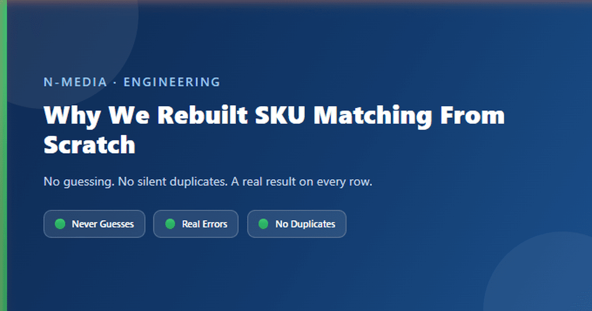 Why We Rebuilt SKU Matching From Scratch in BPS Cloud