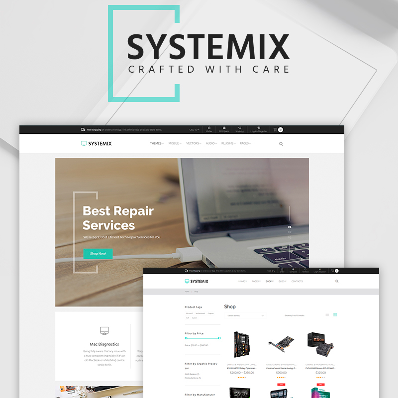 Systemix - Computer Repair WooCommerce Theme